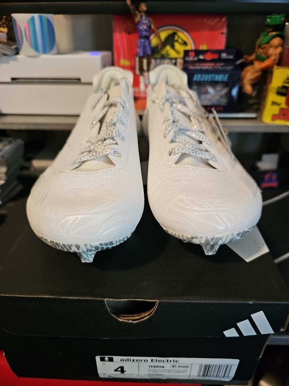 adidas Kids Sneakers White Snake-Print Slip-On Shoes